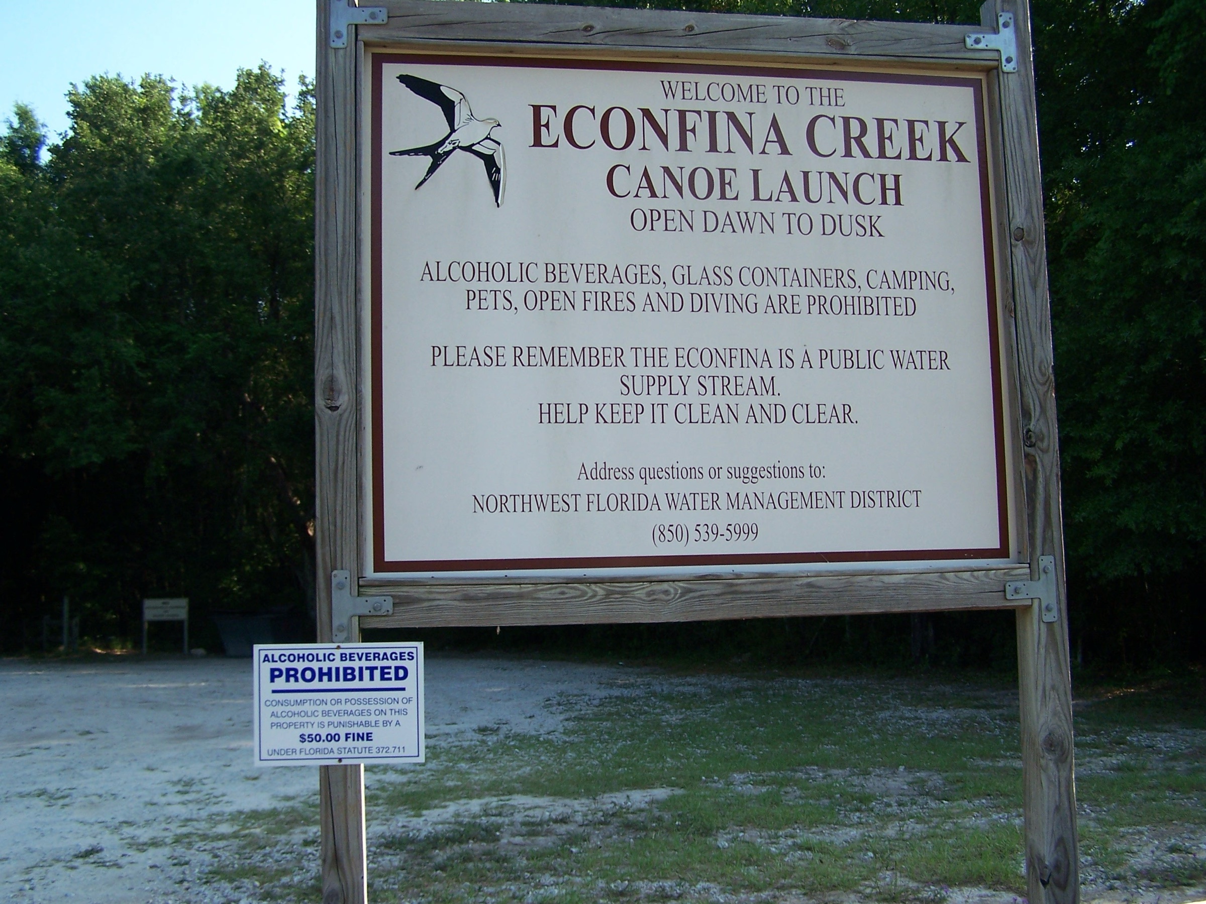 Canoe launch on the spring-fed Econfina Creek in the Florida Panhandle