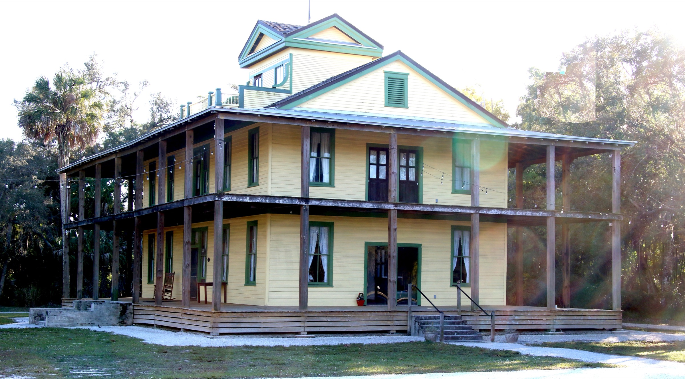 The historic Planetary Court building at the Koreshan settlement