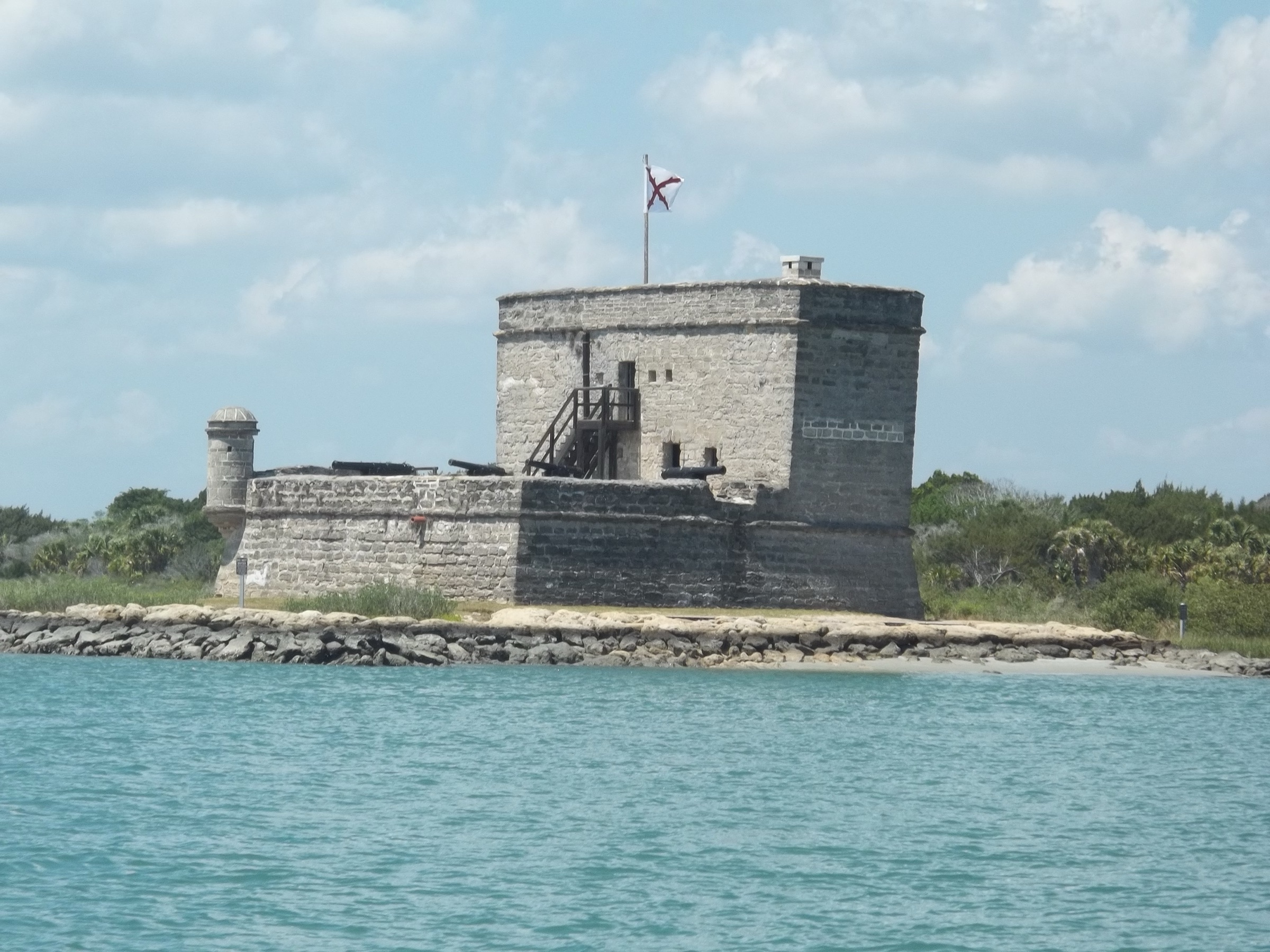 View of the Matanzas River looking toward Fort Matanzas National Monument near St. Augustine, Florida